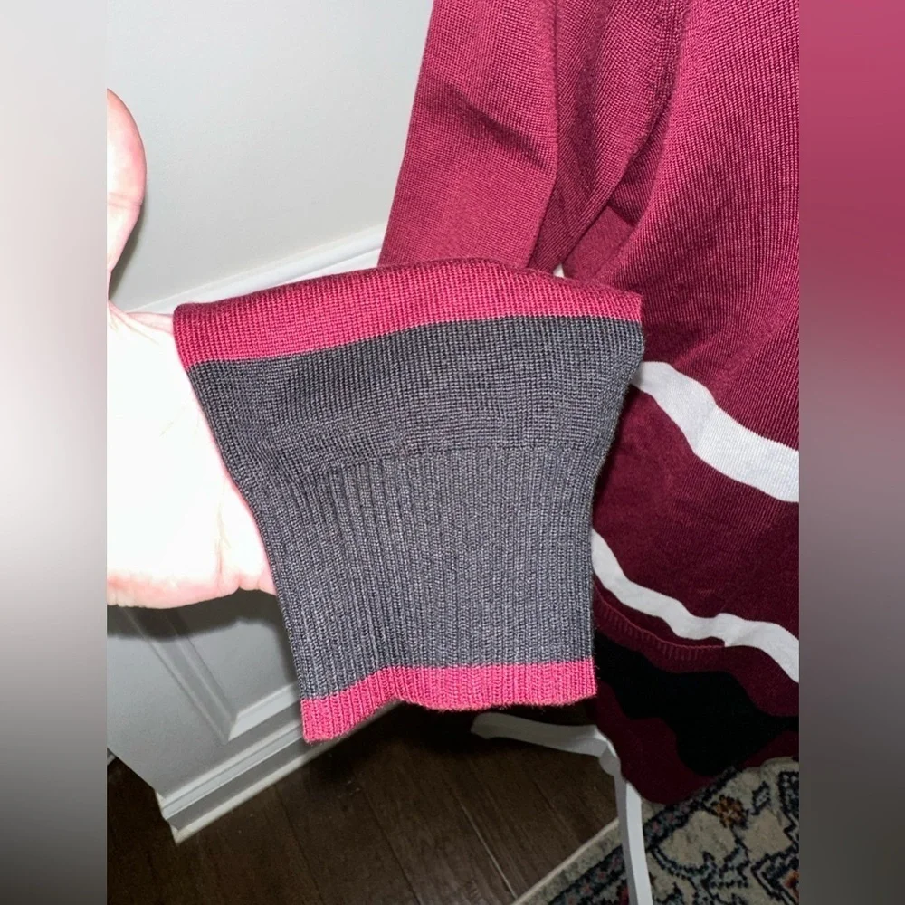 Grace Karin Color Block & Striped Sweater Cardigan Sz. 2XL - Picture 9 of 12